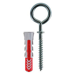 537632 Confezione 6 Tasselli C/3 k Duo Power D. 6mm con Vite Metallo Occhiolo Chiuso
