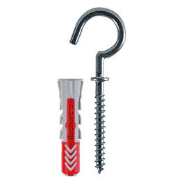 537633 Confezione 6 Tasselli Duo Power C/1k D. 6mm con Vite Occhiolo Aperto Zinco Cromato