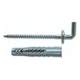 71911 Confezione 4 Tasselli Ux Universale Nylon D. 8mm con Gancio Cancano Corto
