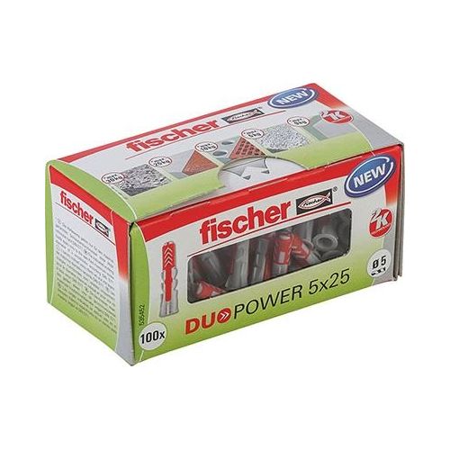 Fischer DuoPower 5x25 Tasselli 100 Pezzi