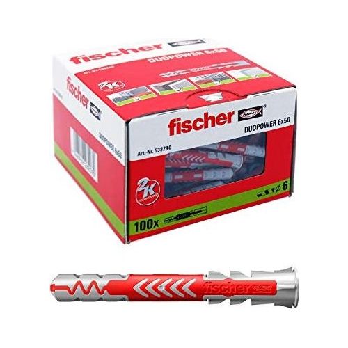 Fischer DUOPOWER Tassello a 2 Componenti 50mm 6mm 100 Pezzi