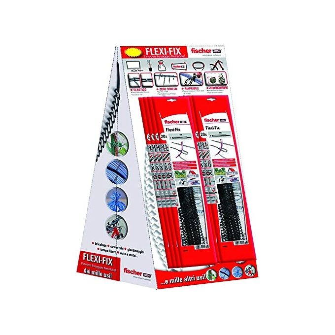 Fischer Fascette Flexi-Fix Espositore 20 Buste (1010)