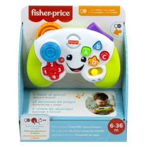 Fisher Price Laugh e Learn Controller Gioca e Impara Ridi e Impara Edizione Multilingue Joystick Giocattolo Musicale Giocattolo Per Bambini 6 Anni