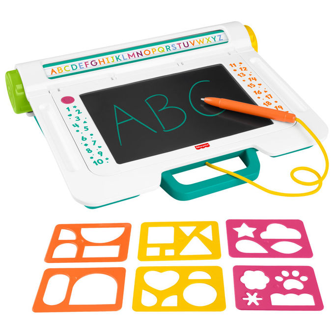 Fisher-Price JDL70 Postazione Impara e Scarabocchia Tablet Educativo con Schermo LCD Multicolore