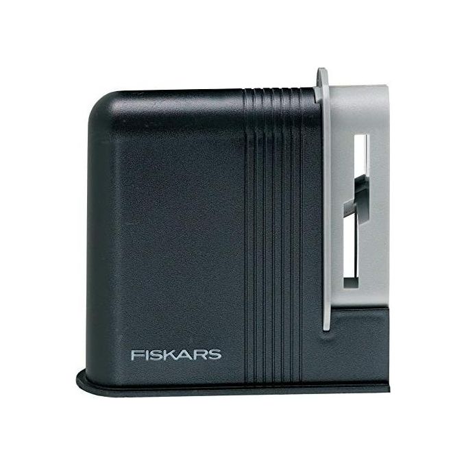 Fiskars Clip Affilaforbici Testa in Ceramica/Involucro in Plastica Nero/Grigio