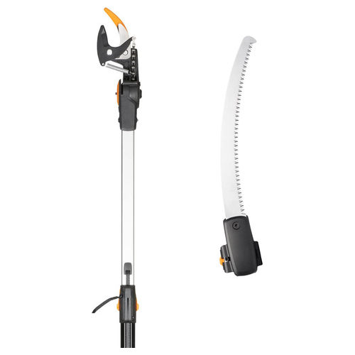 UPX86 Svettatoio Telescopico Bypass con Seghetto Asta 240 420 cm Taglio 32 mm colore Nero Arancione