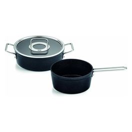 Adamant Set Pentola 24cm Casseruola con Manico 18cm