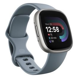 Fitbit Versa 4 1.58" GPS Sport Salute Chiamate Notifiche Blu Avio/Alluminio Grigio Platino