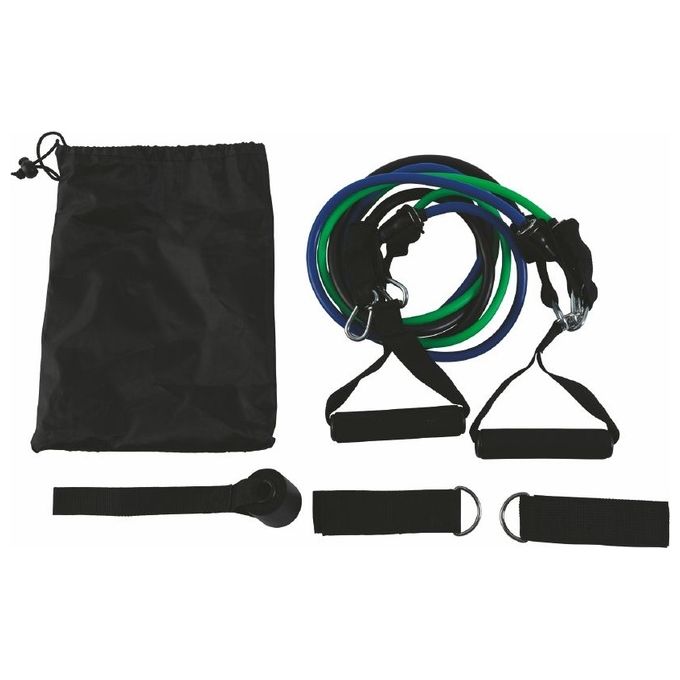 Fitlover Set 3 Fascia Resistenza Tpr con Manici e Cavigliere