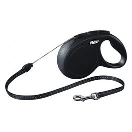 Guinzaglio avvolgibile a corda New Classic S - Lunghezza 8 m|12 Kg Nero