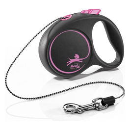 Guinzaglio avvolgibile a corda Black design XS 3 m - 8 Kg XS - Lunghezza 3 m|8 Kg Rosa