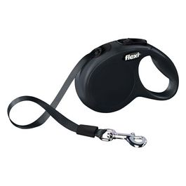Guinzaglio avvolgibile a fettuccia New Classic XS - Lunghezza 3 m|12 Kg Nero