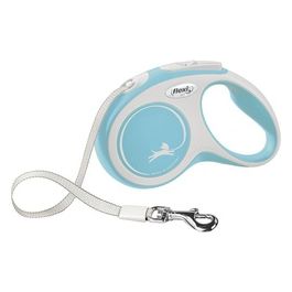 Guinzaglio avvolgibile a fettuccia New Comfort S - Lunghezza 5 m|15 Kg Azzurro