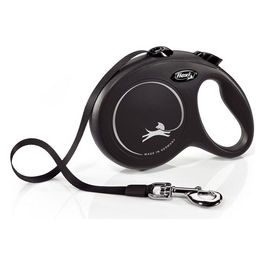 Guinzaglio avvolgibile a fettuccia New Classic XL - Lunghezza 8 m|50 Kg Nero