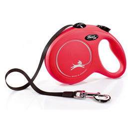 Guinzaglio avvolgibile a fettuccia New Classic XL - Lunghezza 8 m|50 Kg Rosso