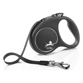 Guinzaglio avvolgibile a fettuccia Black design 5 m S - Lunghezza 5 m|12 Kg Nero