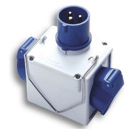 Adattatore Cee Blu Doppio 220V.73110