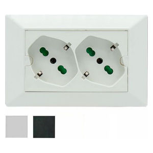 Fanton 42101 Presa Energia 2 X Type F + Type L Antracite, Grigio-image