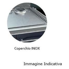 Coperchio Inox per Cucine a Legna 60cm Scarico Fumi a Sinistra