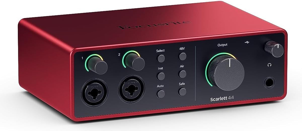 Focusrite Interfaccia Audio Scarlett 4i4 Gen4 Rosso e Nero