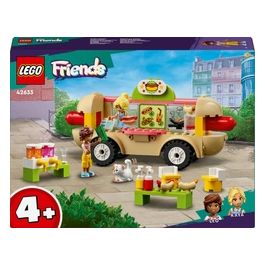 LEGO Friends 42633 Food Truck Hot-Dog, Giochi per Bambini 4+, Piccolo Camion Giocattolo con Cucina, 2 Mini Bamboline e Gatto