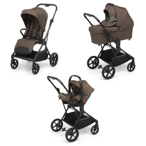 Sistema Combinato Trio Spritz I-Size Cacao Navicella Passeggino e Seggiolino Auto