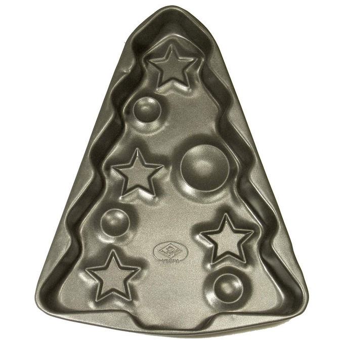 Vespa stampo per torte albero di natale antiaderente alluminio nero 29,5x39,5 cm
