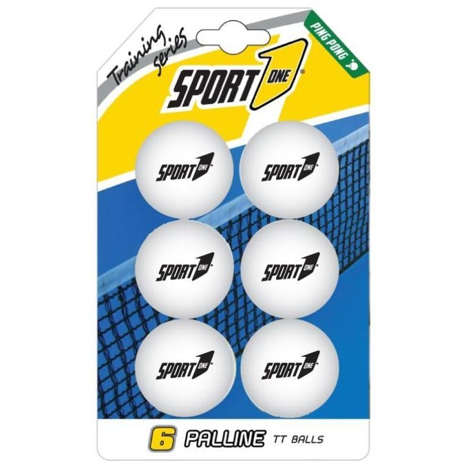 Sport-One Blister 6 Palline Ping Pong Bianche