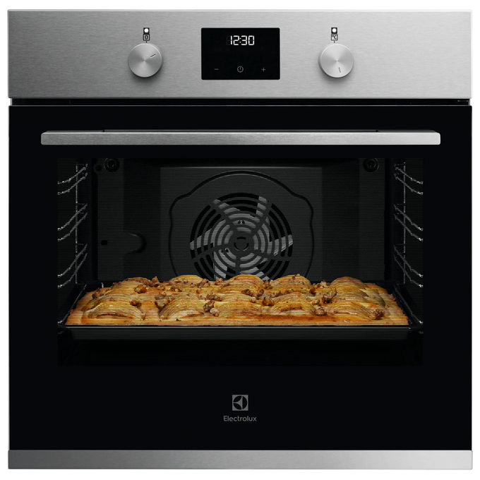 Electrolux 949 286 001 Serie 300 Forno da incasso Multifunzione 72 L Classe A+ Cottura ventilata Grill Scongelamento Pulizia AquaClean (59.4x59.4x56.8 cm) colore Acciaio inox