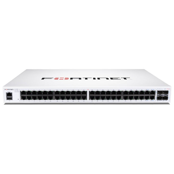 Fortinet, Switch Gestione FS 148F FPOE, L2 , con PoE 740 W, Etherne...