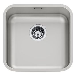1840 850 KS Lavello Acciaio Inox Spazzolato da incasso Sottotop 1 Vasca 43,6x43,6cm