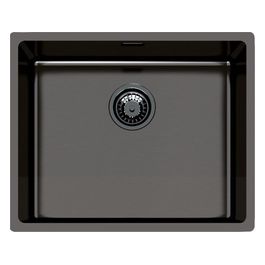 2155 056 KE Lavello Acciaio inox Spazzolato da incasso Filotop 1 Vasca Gun Metal 54x44cm