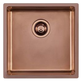 Foster 2156 888 KE Copper Lavello Acciaio inox Vintage in PVD da incasso Sottotop 1 Vasca Rame 44X44cm