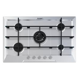 Foster 7666 962 Linea KF Marine Piano Cottura a Gas  5 Zone Griglie in Ghisa 76 cm Inox Spazzolato