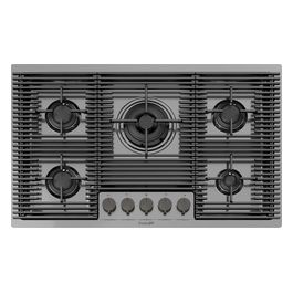 7682 006 Linea Milanello Gun Metal Piano Cottura a Gas 5 Zone 1 Tripla Corona Griglie in Ghisa PrecisePower 80 cm Gunmetal