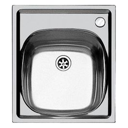 1144 001 S1000 Lavello Acciaio Inox Spazzolato da Incasso 1 Vasca 44x50cm