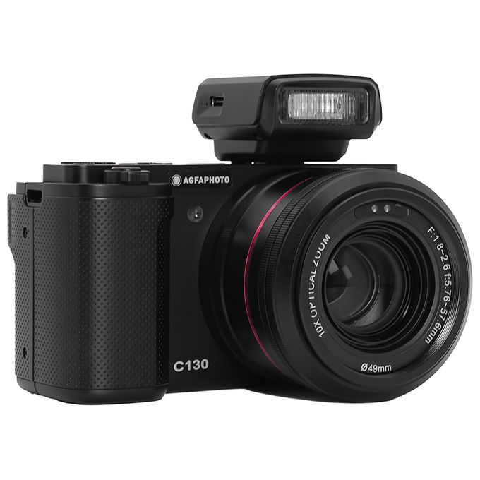 AgfaPhoto C130 Realishot Fotocamera Compatta 24 MP CMOS 4K Wi-Fi Schermo Touch Rotante Zoom Ottico 10x colore Nero