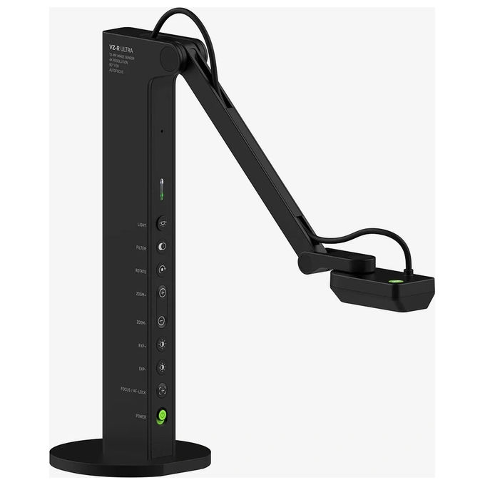 Ipevo 5-928-2-08-00 VZ-R Ultra Fotocamera per Documenti 13 MP Risoluzione 3840 x 2160 HDMI USB Type-C Autofocus Microfono Integrato colore Nero
