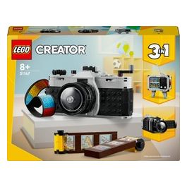 LEGO Creator 31147 3in1 Fotocamera Retro, Giochi per Bambini 8+ Anni, Macchina Fotografica Trasformabile in Videcamera o TV