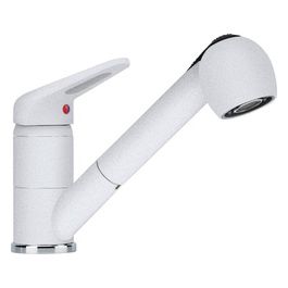 Franke Novara-Plus Doccia Miscelatore monocomando con canna girevole 120° e doccetta estraibile Bianco 115.0470.669