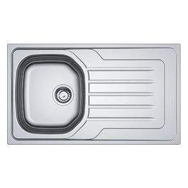 88965522 Onda Line Lavello Acciaio Inox da Incasso Gocciolatoio A Destra 1 Vasca 86x50cm 101.0180.192