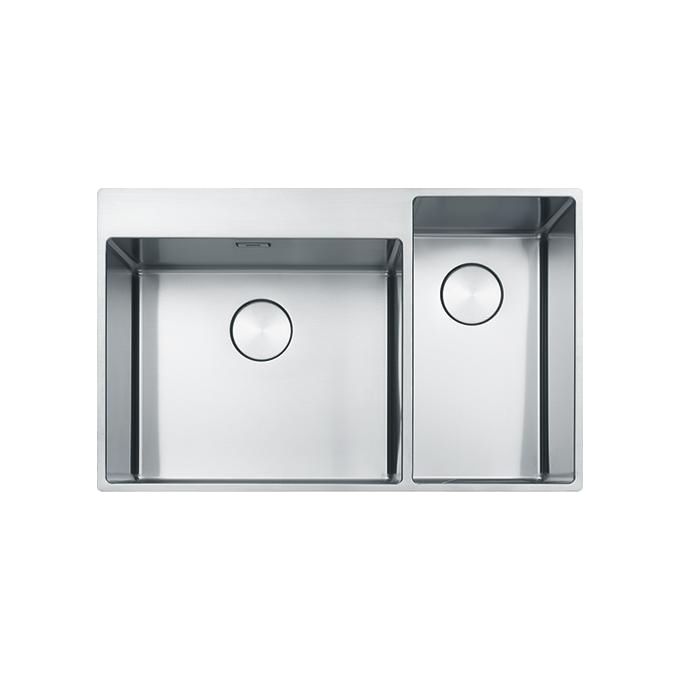 Franke BXX 220-50-27 Lavello da Incasso Semifilo Serie Box Center 1 Vasca 1/2 82 cm Inox Satinato 127.0586.160