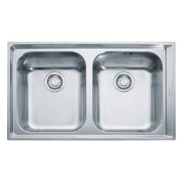 Franke NEX 620 Neptune Lavello Acciaio Inox Spazzolato da Incasso 2 Vasche 86x51cm 101.0040.733