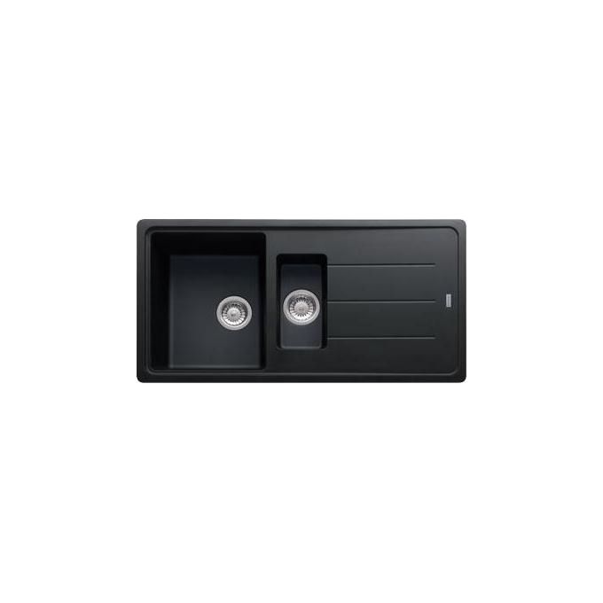 Franke Lavello Granite BFG 651 3 1/2 WWK REV Nero 1 Vasca + vaschetta + scolapiatti 97 cm 114.0276.134