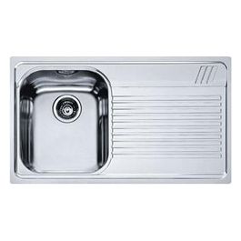 Franke AML 611 Armonia Lavello Inox Dekor da Incasso  Gocciolatoio a Destra 1 Vasca Acciaio 86x50cm 101.0022.383