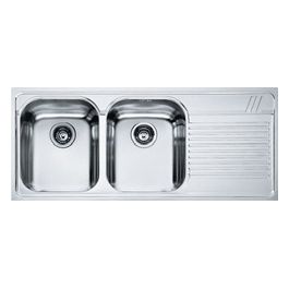 Franke Lavello Inox AMX 621 3 1/2 WWK gocciolatoio a destra 2 Vasche + scolapiatti 116 cm 101.0022.381