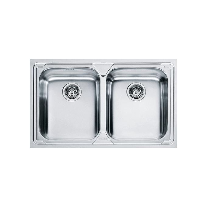 Franke LLL 620 Logica Line Lavello Acciaio Inox Dekor da Incasso 2 Vasche Acciaio 79x50cm 101.0153.295