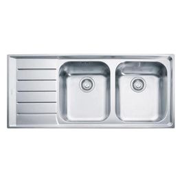 Franke Lavello Inox NET 621 3 1/2 WWK gocciolatoio a sinistra 2 Vasche + scolapiatti 116 cm 101.0040.743