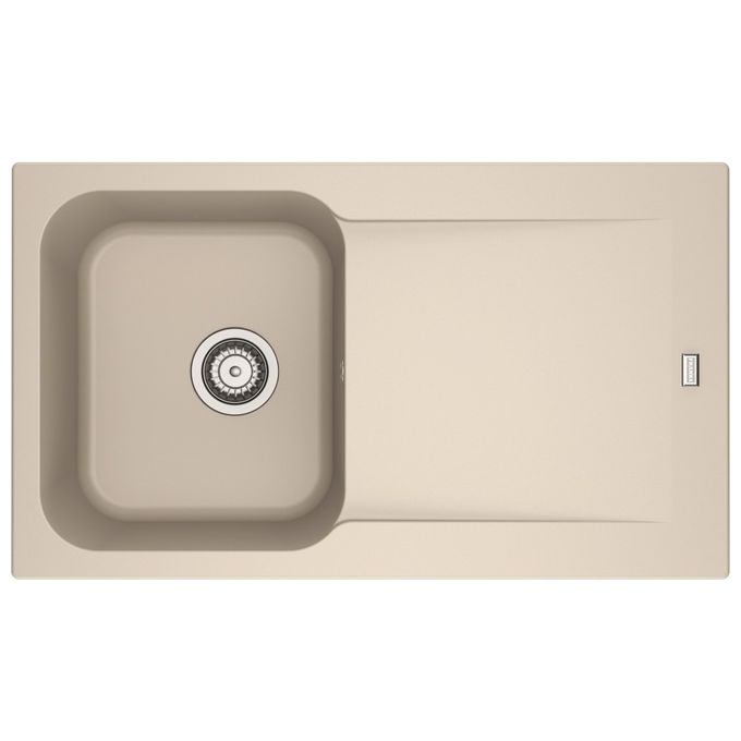 Franke Lavello in Tectonite KID 611-86 3 1/2 WWK Gocciolatoio reversibile 1 Vasca Beige 143.0653.588