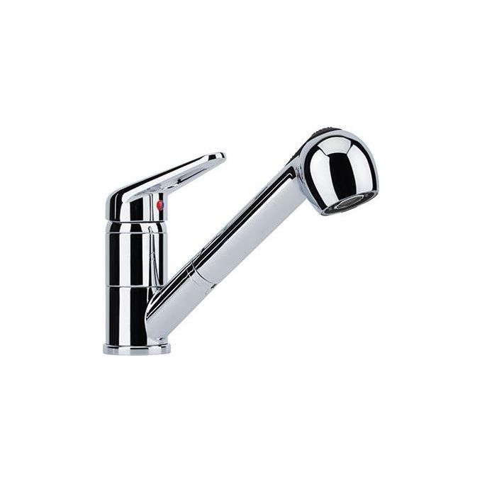 Franke Novara-Plus Miscelatore monocomando con doccetta orientabile doppiogetto e canna girevole 110° Cromo 115.0347.111